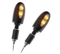 Kellermann Handlebar Ends LED Turn Signal Black Front Both Sides Pair