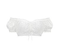 Kelliar Dirndl Blouse, Costume Blouse, Women's Dirndl Blouse, Lace Dirndl Blouses, White Dirndl Blouse, Costume for Oktoberfest, Shoulderless-1, 16