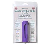 KelliDream Original Magic Circle Crochet Tool w Right & Left-Handed Step by Step Online English Instructions & Videos, Learn How to Make a Magic Circle Stitch w All Yarn Sizes (Purple)