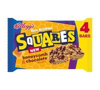 Kellogg’s Rice Krispies Squares Honeycomb & Chocolate flavour Cereal Bars, 4 x 33g