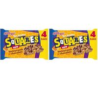 Kellogg’s Rice Krispies Squares Honeycomb & Chocolate Flavour Cereal Bars, 4 x 33g (Pack of 2)
