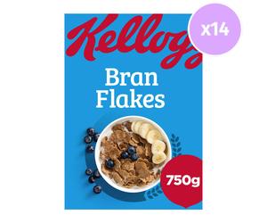 Kellogg's Bran Flakes 750g X14 Boxes