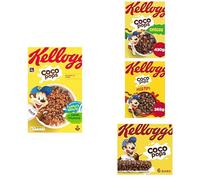 Kellogg's Coco Pops Ultimate Pack - Original, Chocos, Mega Pops Cereals & Chocolate Bars (420g, 430g, 365g + 6x20g)