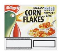 Kellogg's Corn Flakes Cereal Bag Pack 4 x 500g (2kg) (4x500g)