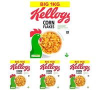 Kellogg's Corn Flakes Breakfast Cereal, 1kg (Pack of 4)