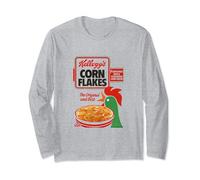 Kellogg's Corn Flakes Breakfast Cereal Box Art 1983 Long Sleeve T-Shirt