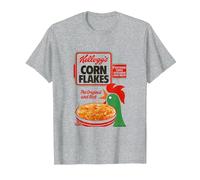 Kellogg's Corn Flakes Breakfast Cereal Box Art 1983 T-Shirt, Men, Heather Grey, X-Large