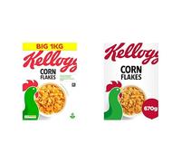 Kellogg's Corn Flakes Breakfast Cereal Combo Pack (1kg + 670g)