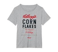 Kellogg's Corn Flakes The Original Breakfast Cereal T-Shirt, Women's Plus, Heather Grey, 5X