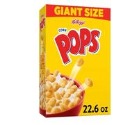 Kellogg's Corn Pops Breakfast Cereal, 8 Vitamins and Minerals, Kids Snacks, Giant Size, Original, 22.6oz Box (1 Box)