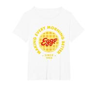 Kellogg's Eggo Breakfast Waffles Making Every Morning Better T-Shirt, Women's Plus, White, 1X
