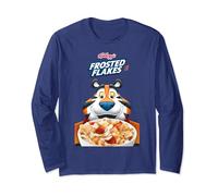 Kellogg's Frosties Frosted Flakes Cereal Tony the Tiger Bowl Long Sleeve T-Shirt