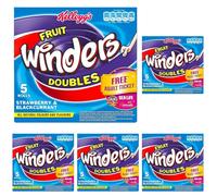 Kelloggs Fruit Winders Rolls Strawberry & Blackcurrent, 5 x 17g (Pack of 5)