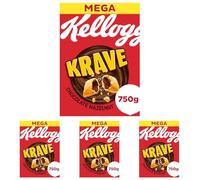 Kellogg's Krave Chocolate Hazelnut Breakfast Cereal, 750g (Pack of 4)