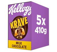Kellogg's Krave Milk Chocolate Breakfast Cereal 5 x 410g (Pack of 5)