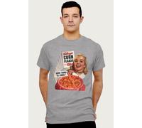 Kelloggs Men's Corn Flakes Cereal 1950's More Punch 'Til Lunch T-Shirt in Mid Grey | Size: Large Kelloggs Mid Grey L