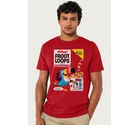 Kelloggs Men's Froot Loops Breakfast Cereal Retro Art Toucan Sam T-Shirt in Red | Size: Small Kelloggs Red S
