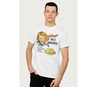 Kelloggs Men's Rice Krispies Vintage Advert T-Shirt in White | Size: Small Kelloggs White S