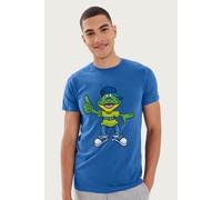Kelloggs Men's Smacks Breakfast Cereal Dig 'Em Frog Thumbs Up T-Shirt in Royal | Size: 2XL Kelloggs Royal 2XL
