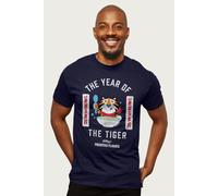 Kelloggs Men's Tony the Tiger Chinese Lunar Calendar Year Of The Tiger T-Shirt in Navy | Size: Medium Kelloggs Navy M