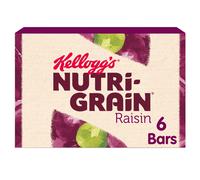 Kellogg's Nutri-Grain Bakes Raisin Snack Bars Box, 6 x 45g