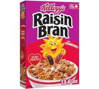 Kellogg's Raisin Bran Breakfast Cereals, Fibre Cereals, Family Breakfast, Original with Cranberries, 385.6 g Box (1 Box)