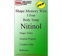 Kellogg's Research Labs, Body Temp 95°F (35°C), 0.020" (0.5mm) Shape Memory Nitinol wire, 5 feet