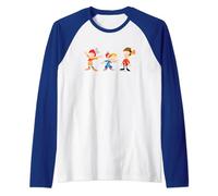 Kellogg's Rice Krispies Breakfast Cereal Snap Crackle & Pop Raglan Baseball Tee