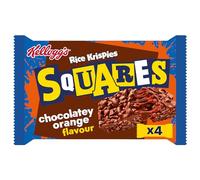Kellogg's Rice Krispies Limited Edition Squares Chocolatey Orange Flavour Cereal Bars 4x36g 144g