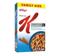 Kellogg's Special K Protein Breakfast Cereal, Protein Cereal, Family Breakfast, Family Size, Original Multi-Grain Touch of Cinnamon, 17.5oz Box (1 Box)