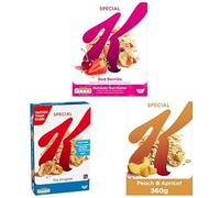 Kellogg's Special K Variety Pack - Original, Red Berries & Peach Apricot Cereals (440g, 330g, 360g)