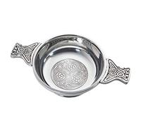 Kells Pewter Quaich Whisky Tasting Bowl Loving Cup Burns Night (Large 115mm Bowl Diameter) (Large 115mm Diameter)