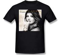 Kelly Clarkson Stronger Mens Fashion Casual Basic Short Sleeve T-Shirts Size L Black