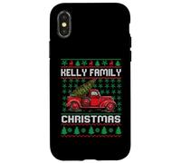 Kelly Family Ugly Christmas Sweater Red Truck Funny Xmas Case for iPhone X/XS