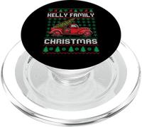 Kelly Family Ugly Christmas Sweater Red Truck Funny Xmas PopSockets PopGrip for MagSafe