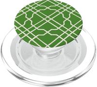 Kelly Green Trellis Preppy Chinoiserie Trellis Pattern PopSockets PopGrip for MagSafe