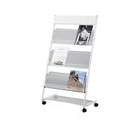 Kelly' Harvest House Magazine Rack Magazine Stand literature holder With Wheels, Magazine Rack Brochure Stand
