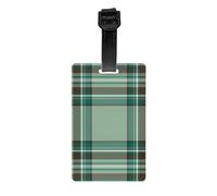 Kelly Tartan Pattern Mint Green Irish Plaid Luggage Tags
