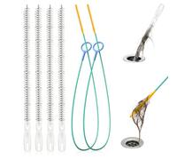 Kelly's Collection 6PCS Drain Unblocker Tool, Reusable Sink Drain Snake