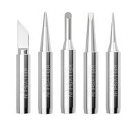 KELLYSHUN 5PCS Soldering Iron Tips Set, Conical Tip, Hoof Tip, 1.2D Chisel Tip, Knife Tip And Round Tip Replacement Tips For Electric Soldering Iron, Electronics Repair, PCB Welding And DIY