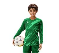 KELME Kids Goalie Shirt,Goalkeeper Jersey Padded Long Sleeve Soccer Football Training Uniform for Youth, Green, 8