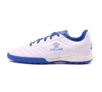 KELME Mens Turf Soccer Cleats - Football Boots Outdoor/Indoor Unisex Adult Sizes - Pro Soccer Shoes - TF AG and Futsal Shoe, White/Blue, 6 UK