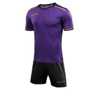 Kelme Segovia Short Sleeve Set Black,Purple XS Men