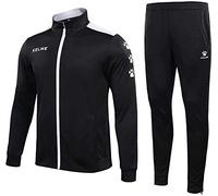 KELME Tracksuit Sets for Mens, Womens, Boys and Girls - 2 Piece Set Includes Track Jacket ans Pants - Black - Medium (Adult)