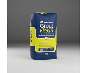 Kelmore Coloured Grout Flexible Grout for Walls, Floors - Choice of 17 Colours (Black, 3kg)