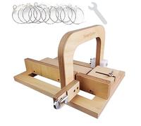 Kelodo Wooden Soap Cutter for Handmade Soap Making Professional, Soap Cutter Slicer with Adjustable Cutting Wire & Scale forCheese, Butter, Cake, Bread DIY Making Cutting Tool