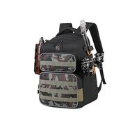 Kelokeli 35L Tactical Fishing Backpack, Waterproof Tackle Backpack with 2 Rod Holders,2LB Lightweight Fishing Bag, Daypack for Hiking, Hunting, Camping