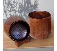 keloppasit 2 Pieces Wooden Bourbon Glasses, 180ml Vintage Dad Whiskey Glass, Whiskey Tumblers, for Birthday Kitchen Everyday Use Christmas Dining Travel Home Wedding Home