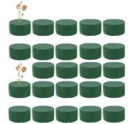 keloppasit 24pcs Green Floral Foam Blocks, Flower Foam Blocks For Artificial Flowers, Round Flower Arranging Green Florist Block, Decorative Wet And Dry Flowers