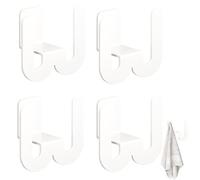 keloppasit 4 Pieces Wall Mounted Shoe Rack, 8.5x8.6x4.5cm, Multipurpose Metal Vertical Shoe Storage, No Drilling Required, Home Organization, for RV Bathroom Garage Dormitory Entryway